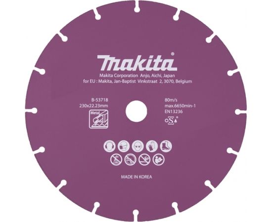 Dimanta griešanas disks Makita B-53718; 230 mm