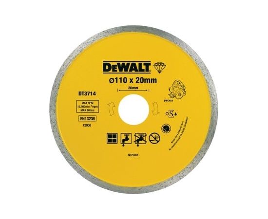 Dimanta griešanas disks DeWalt DT3714-QZ; 110 mm