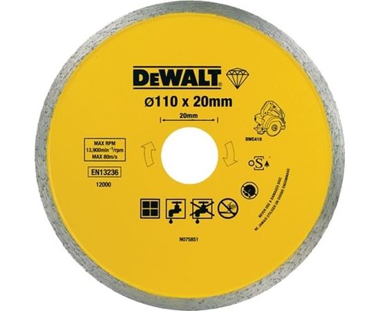 Dimanta griešanas disks DeWalt DT3715-QZ; 110 mm