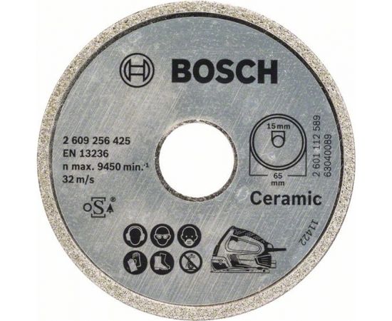 Dimanta griešanas disks Bosch PKS 16 Multi Ceramics; 65 mm