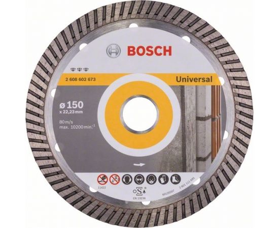 Dimanta griešanas disks Bosch BEST FOR UNIVERSAL TURBO; 150 mm