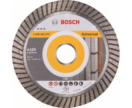 Dimanta griešanas disks Bosch BEST FOR UNIVERSAL TURBO; 125 mm