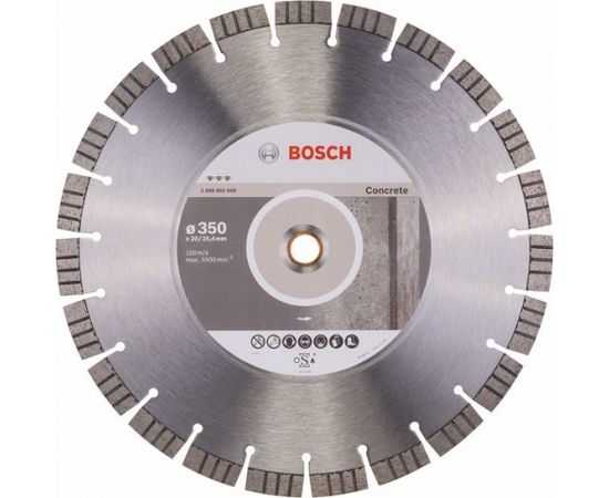 Dimanta griešanas disks Bosch BEST FOR CONCRETE; 350 mm