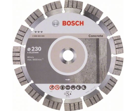 Dimanta griešanas disks Bosch BEST FOR CONCRETE; 230 mm