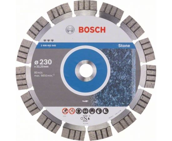 Dimanta griešanas disks Bosch BEST FOR STONE; 230 mm