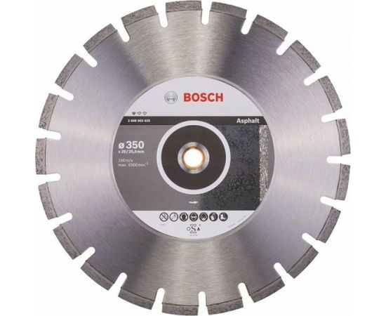 Dimanta griešanas disks Bosch PROFESSIONAL FOR ASPHALT; 350 mm