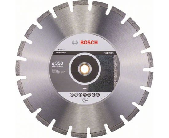 Dimanta griešanas disks Bosch PROFESSIONAL FOR ASPHALT; 350 mm