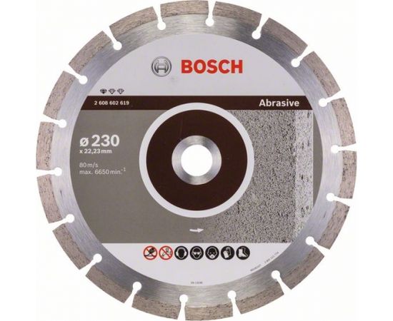 Dimanta griešanas disks Bosch PROFESSIONAL FOR ABRASIVE; 230 mm