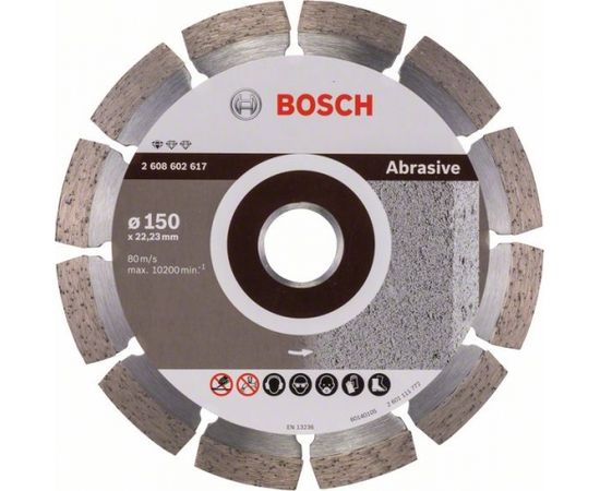 Dimanta griešanas disks Bosch PROFESSIONAL FOR ABRASIVE; 150 mm