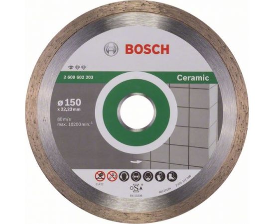 Dimanta griešanas disks Bosch PROFESSIONAL FOR CERAMIC; 150 mm