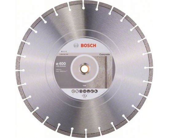 Dimanta griešanas disks Bosch PROFESSIONAL FOR CONCRETE; 400 mm