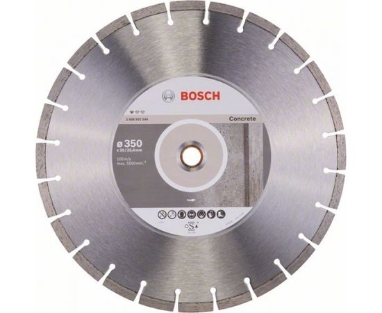 Dimanta griešanas disks Bosch PROFESSIONAL FOR CONCRETE; 350 mm