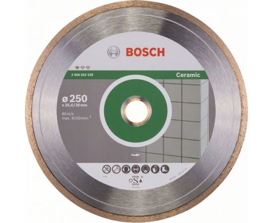 Dimanta griešanas disks Bosch PROFESSIONAL FOR CERAMIC; 250 mm