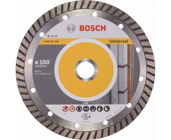 Dimanta griešanas disks Bosch PROFESSIONAL FOR UNIVERSAL TURBO; 180 mm