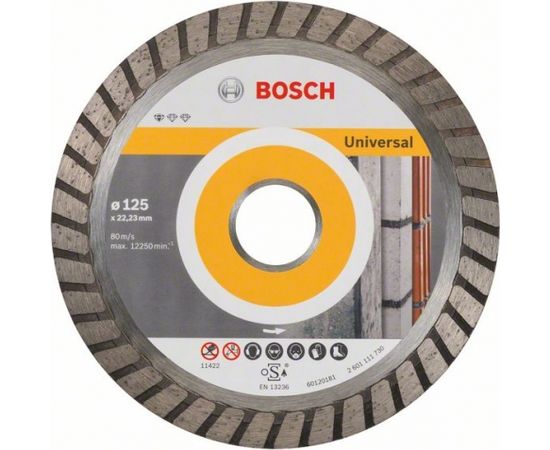 Dimanta griešanas disks Bosch PROFESSIONAL FOR UNIVERSAL TURBO; 125 mm