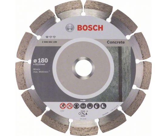 Dimanta griešanas disks Bosch PROFESSIONAL FOR CONCRETE; 180 mm