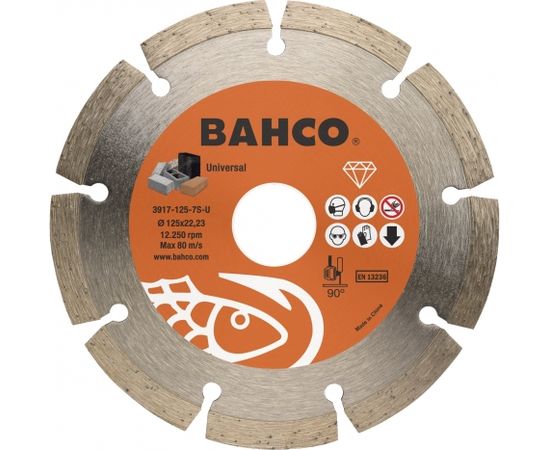 Dimanta griešanas disks Bahco 3917-125-7S-U; 125 mm