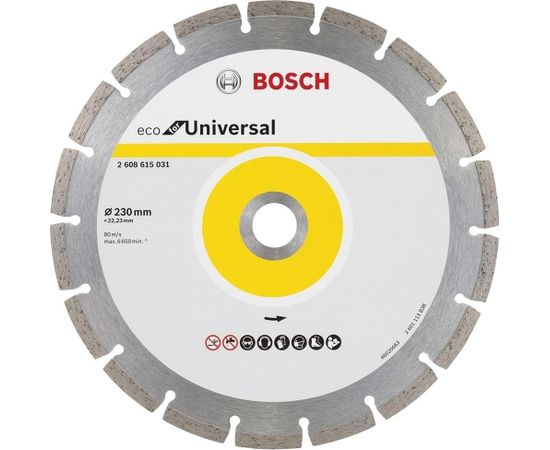 Dimanta griešanas disks Bosch Eco for Universal 2608615031; 230x22,23 mm