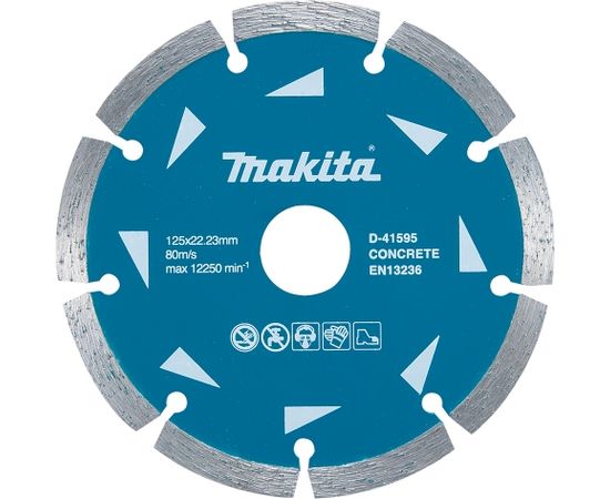 Dimanta griešanas disks Makita D-41595-10; 125x22,23 mm; 10 gab.