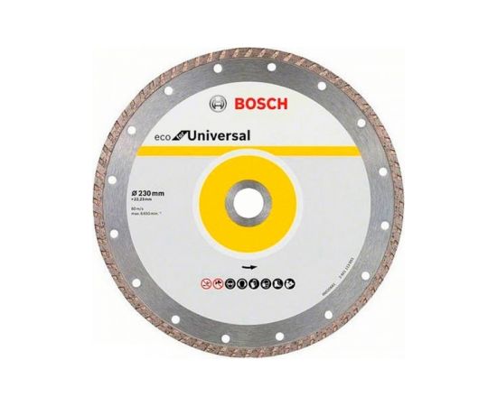 Dimanta griešanas disks Bosch ECO for Universal Turbo; 230x22,23 mm; 10 gab.