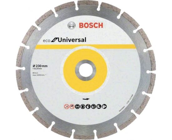Dimanta griešanas disks Bosch ECO for Universal; 230x22,23 mm; 10 gab.