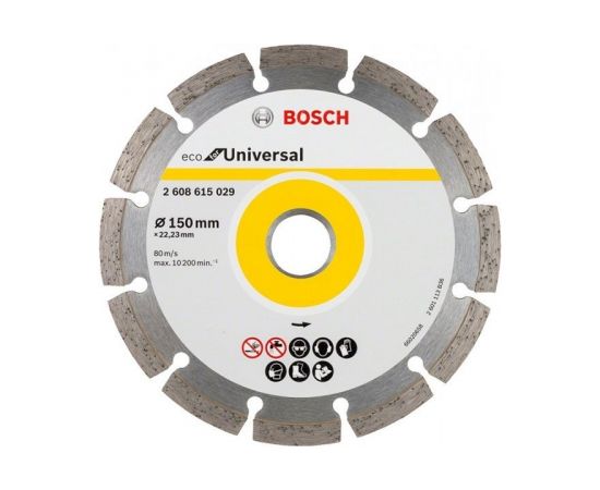 Dimanta griešanas disks Bosch ECO for Universal; 150x22,23 mm; 10 gab.