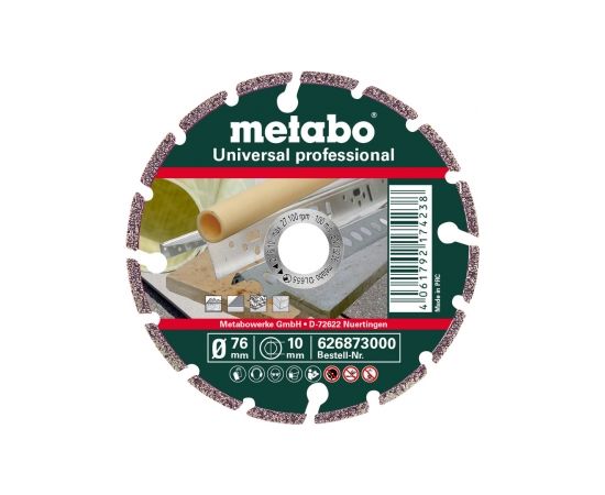 Dimanta griešanas disks Metabo Professional UP; 76x10 mm