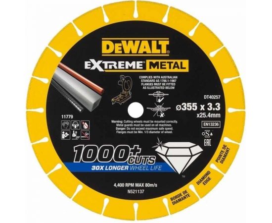 Dimanta griešanas disks DeWalt DT40257-QZ; 355x25,4 mm