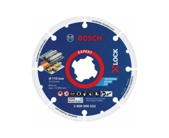 Dimanta griešanas disks Bosch X-LOCK 2608900532; 115 mm