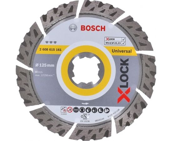 Dimanta griešanas disks Bosch X-LOCK 2608615161; 125x22,23x2,4 mm