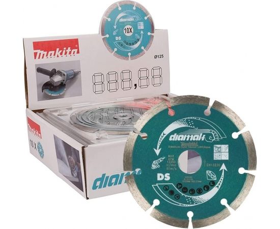 Dimanta griešanas disks Makita D-61139; 125 mm; 10 gab.