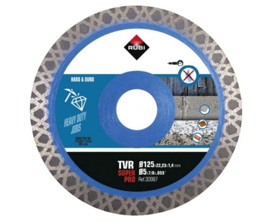 Dimanta griešanas disks Rubi TVR 125 SUPERPRO; 125 mm