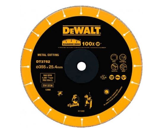 Dimanta griešanas disks DeWalt DT3752-QZ; 355 mm
