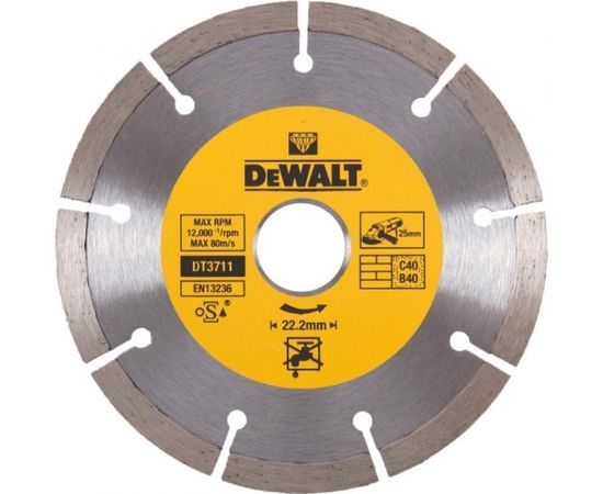 Dimanta griešanas disks DeWalt DT3711-QZ; 125 mm