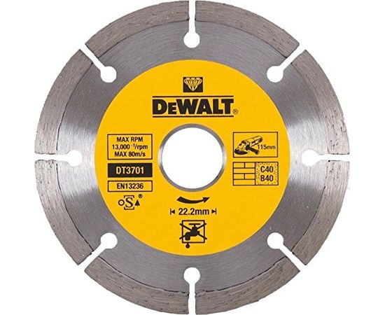 Dimanta griešanas disks DeWalt DT3701-QZ; 115 mm