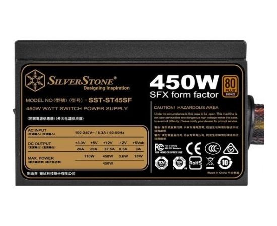 SilverStone ST45SF power supply unit 450 W 20+4 pin ATX SFX Black, PC PSU