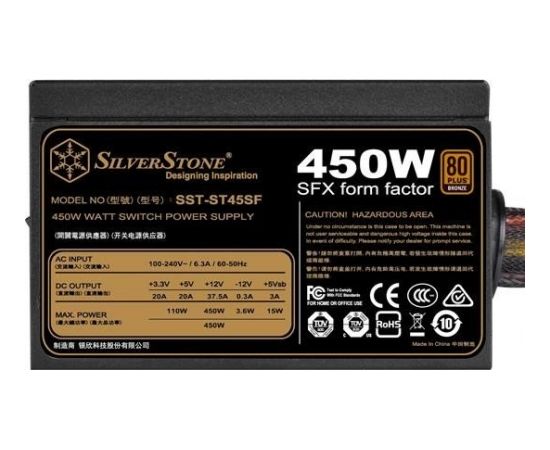 SilverStone ST45SF power supply unit 450 W 20+4 pin ATX SFX Black, PC PSU
