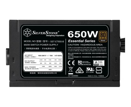 SilverStone SST-ET650-B v1.4 650W, PC PSU