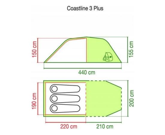 Coleman Coastline 3 Plus telts telts