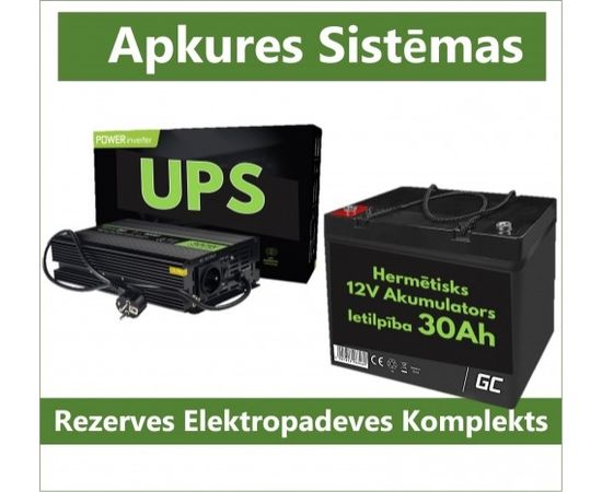 Rezerves Elektropadeves Komplekts Apkures Sistēmai 300W + 12V 33Ah akumulators