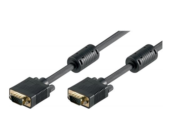 goobay MonitorCable with 15-poligen HD-Plugn, Cable black, 2 meters