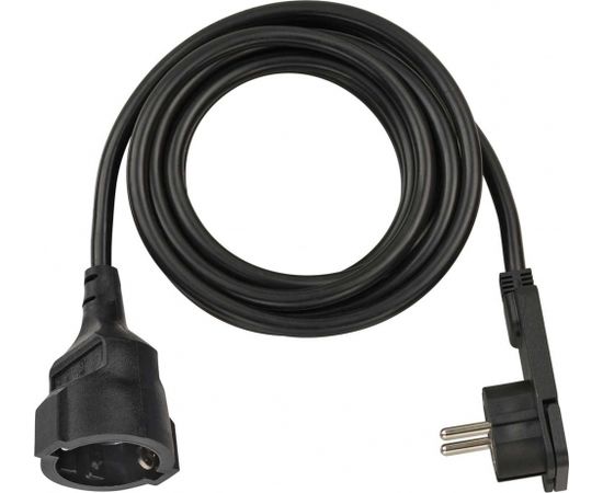 Brennenstuhl Extension cable, 1x angled flat plug (black, 3 meters)