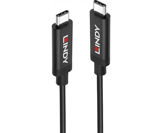 Lindy USB 3.2 Gen 2 active cable, USB-C plug > USB-C plug (black, 3 meters, PD, charging with up to 60 watts)