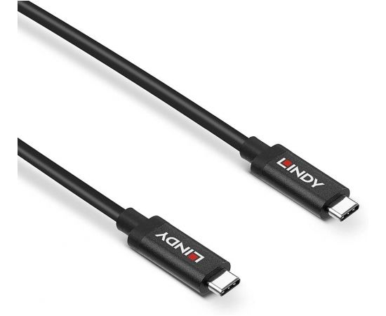Lindy USB 3.2 Gen 2 active cable, USB-C plug > USB-C plug (black, 3 meters, PD, charging with up to 60 watts)