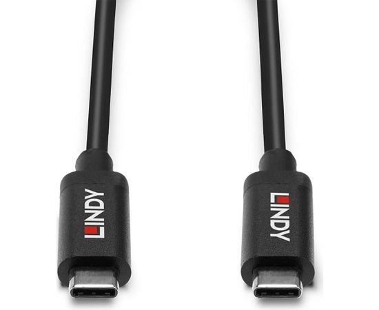 Lindy USB 3.2 Gen 2 active cable, USB-C plug > USB-C plug (black, 3 meters, PD, charging with up to 60 watts)