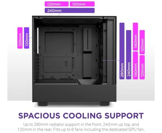 NZXT H5 Elite All Black, tower case (black, tempered glass)