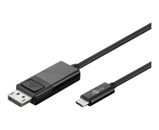 goobay USB adapter cable, USB-C connector > DisplayPort connector (black, 1.2 meters, 4K 60Hz)