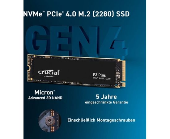 Crucial P3 Plus 2TB, SSD (PCIe 4.0 x4, NVMe, M.2 2280)