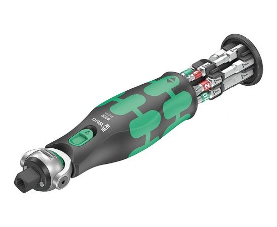 Wera 8009 Zyklop Pocket Set Imperial 1, bit set (black/green, reversible ratchet for 3/8", 1/4")