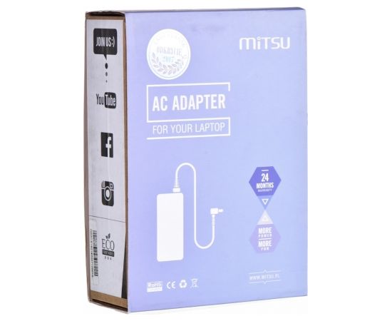 notebook charger mitsu 19v 2.1a (5.5x1.7) - acer, packard bell